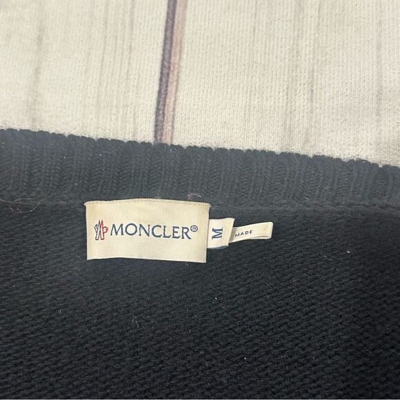 Moncler Maglione Tricot Alla Coreana Down Padded Wool Cardigan Sz Medium Jacket - Picture 4 of 15